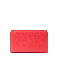Ninon rectangular zipped leather wallet - Rouge Baiser