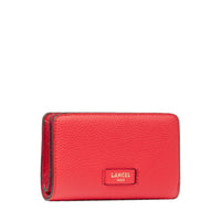 Ninon rectangular zipped leather wallet - Rouge Baiser