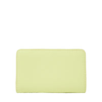 Portefeuille rectangulaire zip Ninon en cuir - Citron Vert