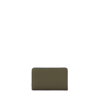 Portefeuille rectangulaire zip Ninon en cuir grainé - Kaki foncéoncé