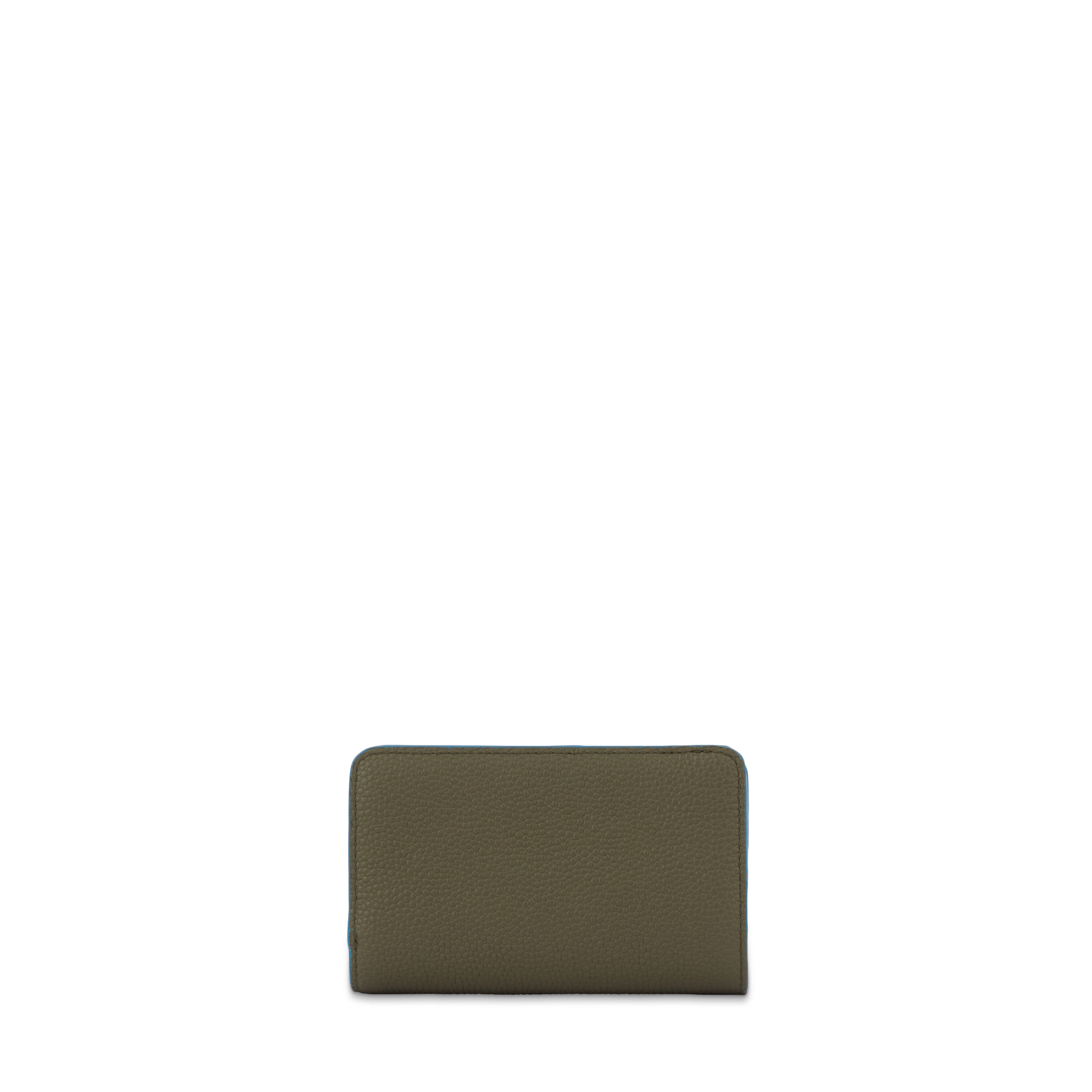 Portefeuille rectangulaire zip Ninon en cuir grainé - Kaki foncéoncé