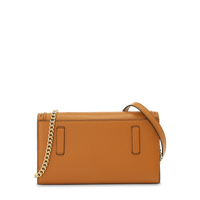 Portefeuille chaîne Premier Flirt en cuir grainé - Camel
