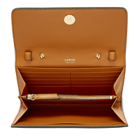 Portefeuille chaîne Premier Flirt en cuir grainé - Camel