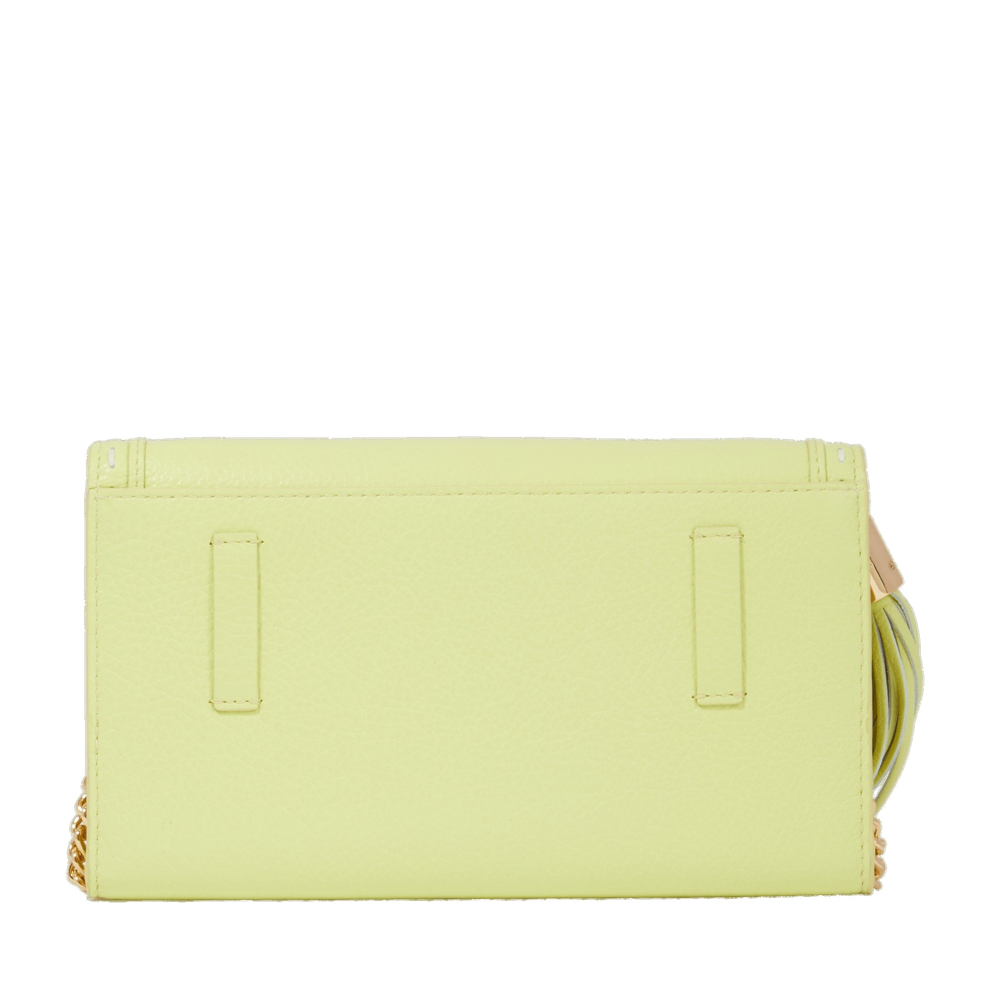 Portefeuille chaîne Premier Flirt en cuir grainé - Citron Vert