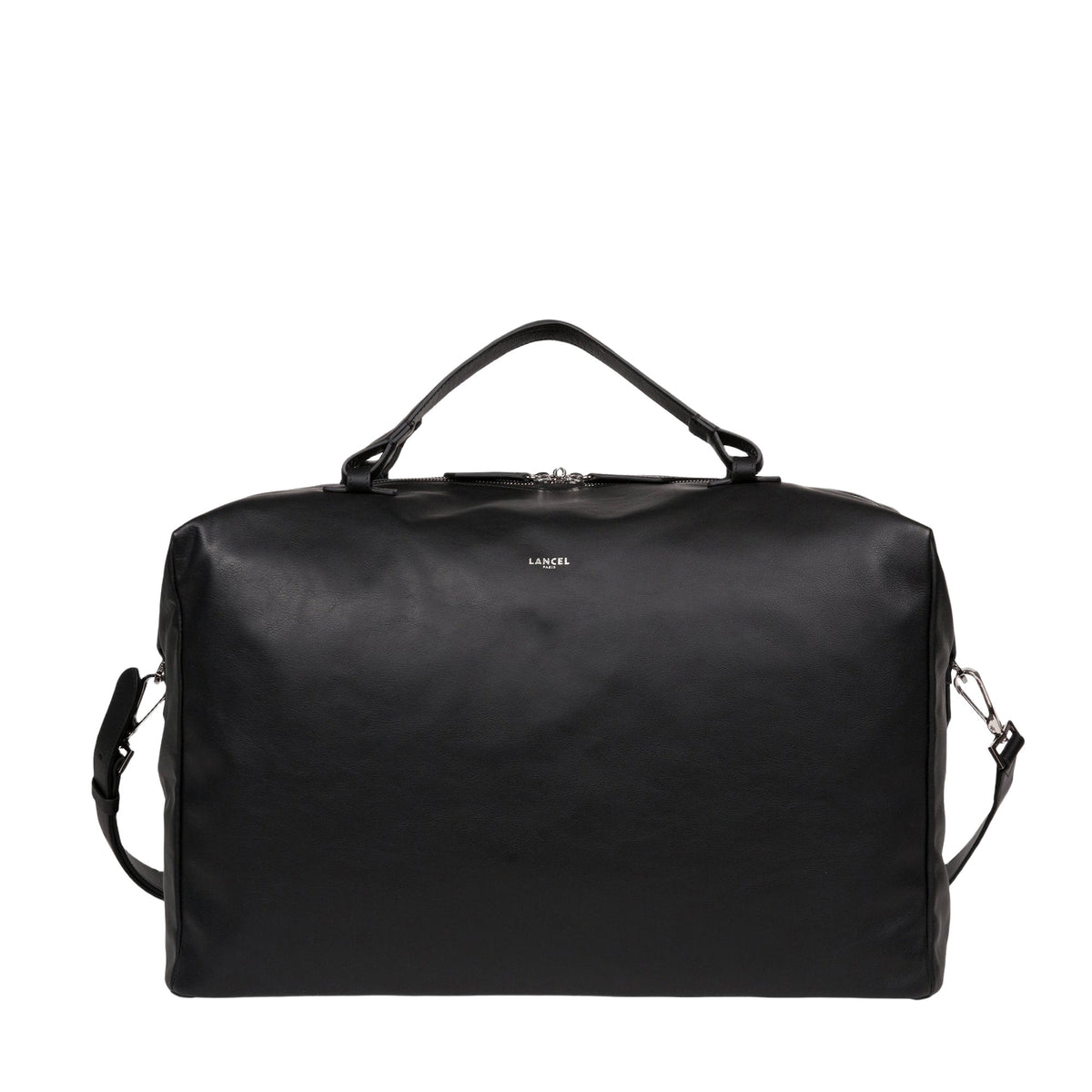 Neo Pop travel bag in smooth leather - Black