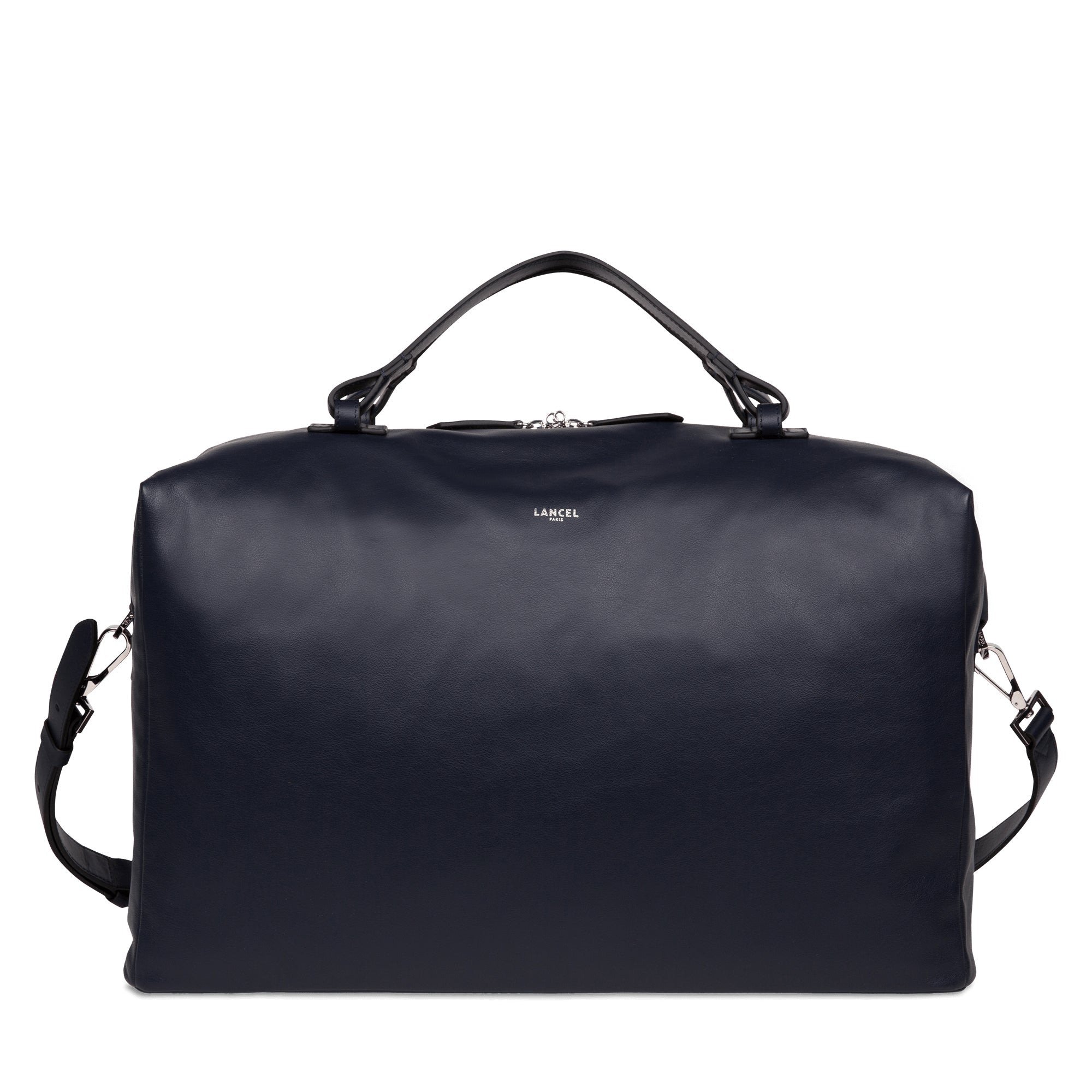 Sac de voyage Neo Pop en cuir lisse - Bleu Marine