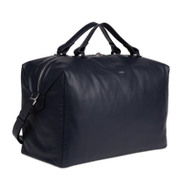 Sac de voyage Neo Pop en cuir lisse - Bleu Marine