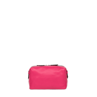 Trousse toilette Néo Pop M en cuir lisse - Fuchsia