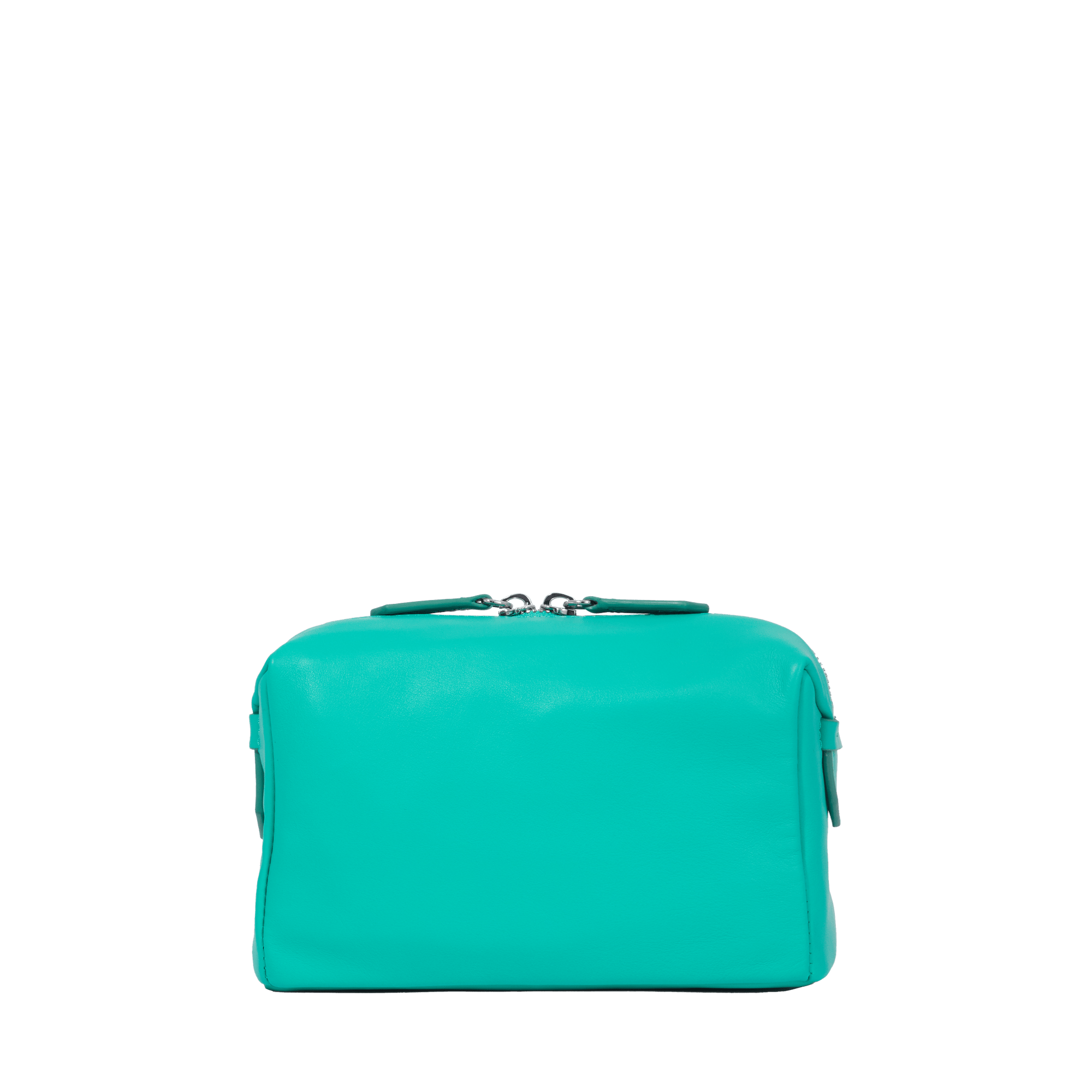 Trousse toilette Néo Pop M en cuir lisse - Émeraude