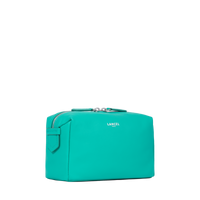 Trousse toilette Néo Pop M en cuir lisse - Émeraude