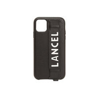 Ninon iPhone 10 case with leather handle - Black & Snow