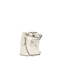 Mini sac seau Ninon en cuir grainé - Neige