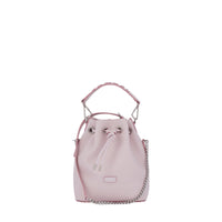 Mini sac seau Ninon en cuir grainé - Rose Dragee
