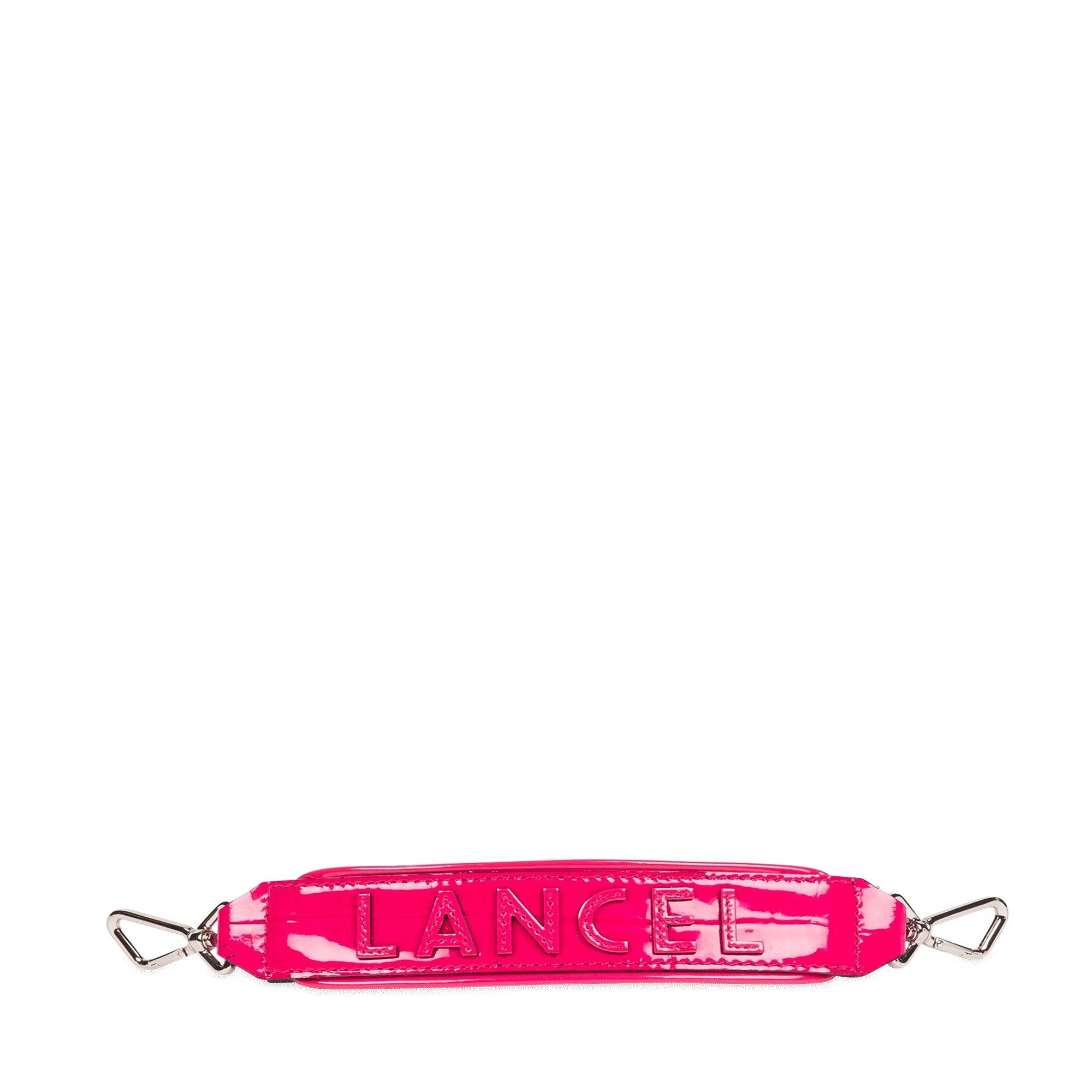 Lanière de sac amovible Ninon en cuir - Fuchsia