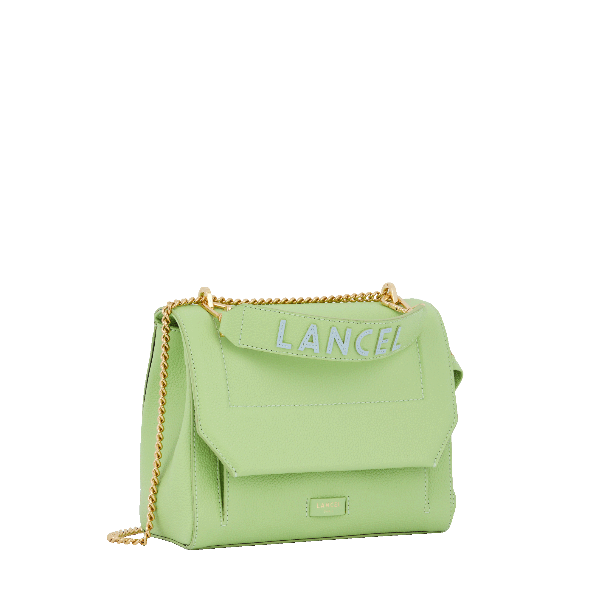 Sac rabat Ninon S en cuir grainé - Pomme & Azur