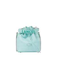Sac seau S Ninon en cuir grainé - Menthe & Emeraude
