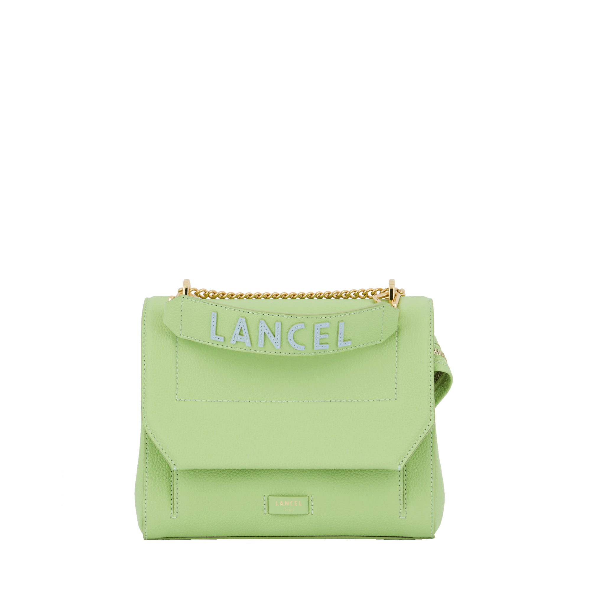 Sac rabat M Ninon en cuir grainé - Pomme & Azur