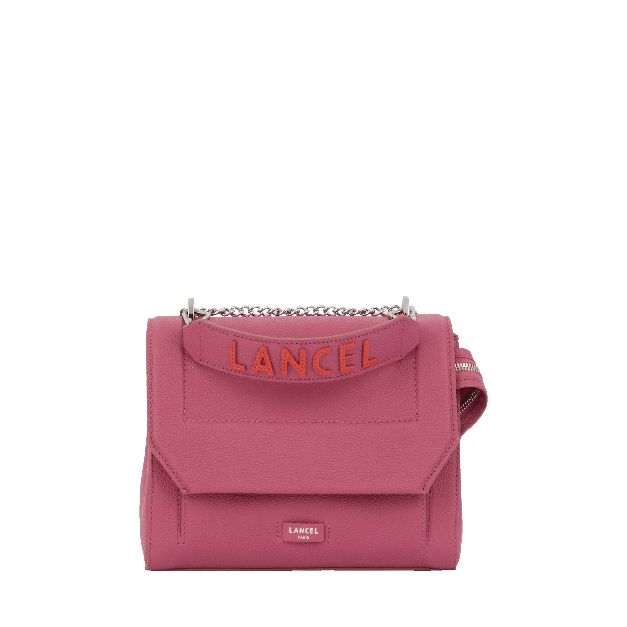 Sac rabat M Ninon en cuir grainé - Cerise & Citrouille