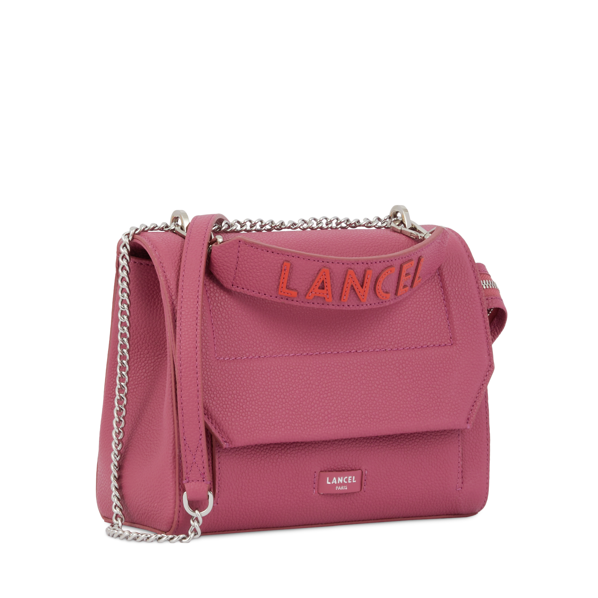 Sac rabat M Ninon en cuir grainé - Cerise & Citrouille