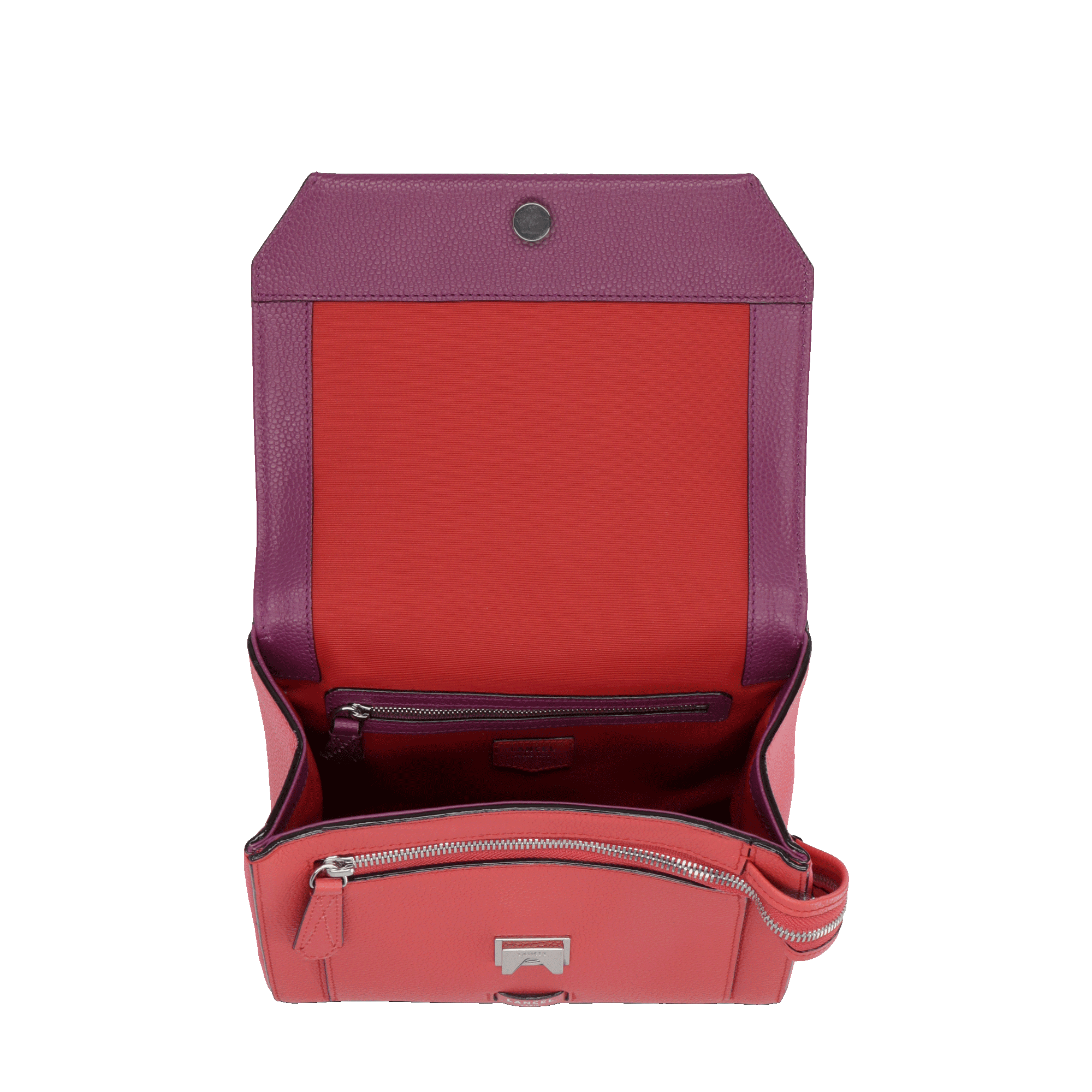 Sac rabat M Ninon en cuir grainé - Card & Flaming