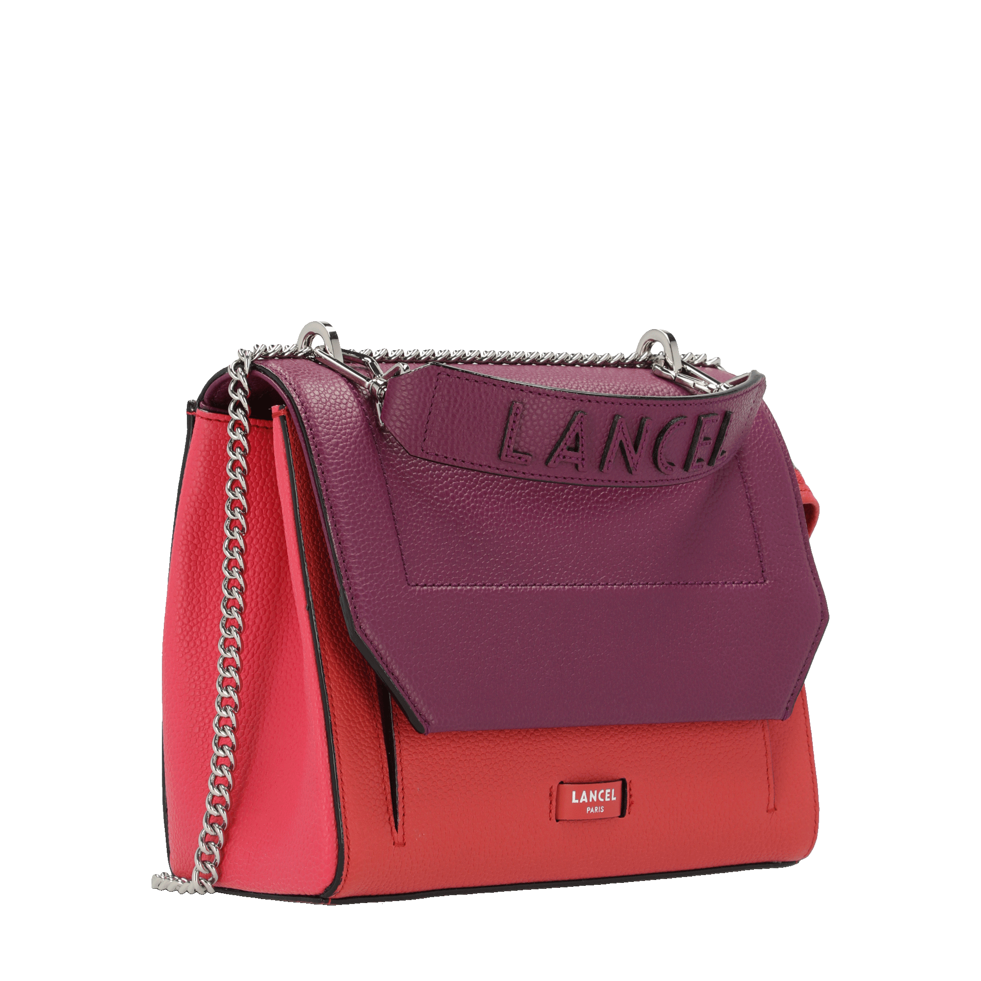 Sac rabat M Ninon en cuir grainé - Card & Flaming
