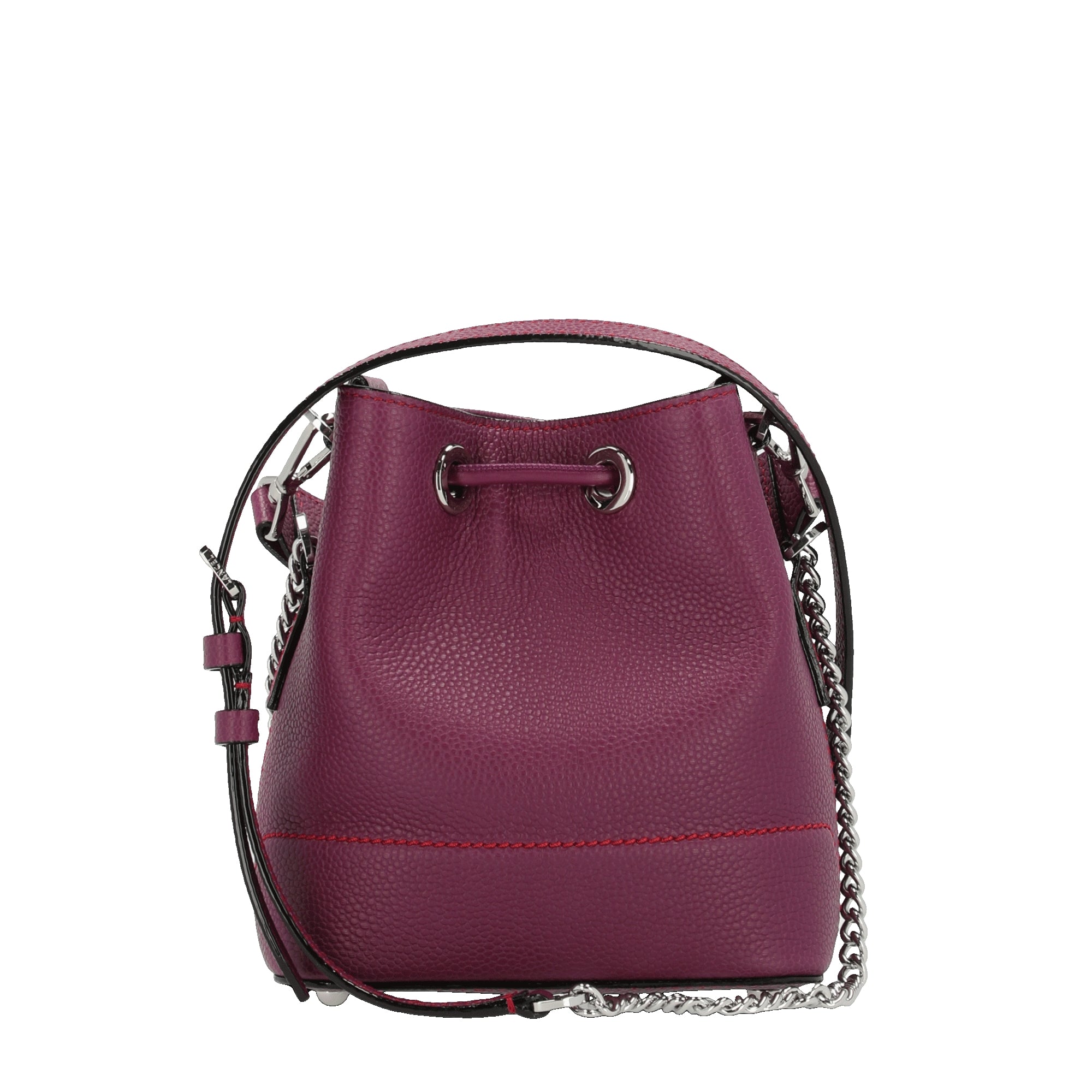 Mini sac seau Ninon en cuir grainé - Card & Flaming