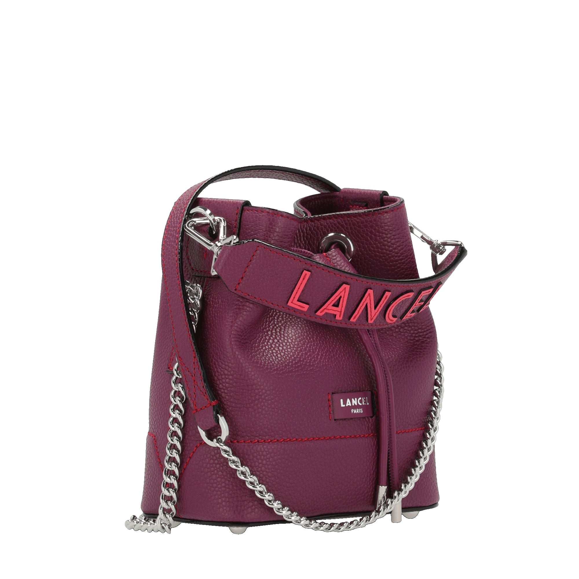 Mini sac seau Ninon en cuir grainé - Card & Flaming