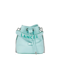 Mini sac seau Ninon en cuir grainé - Menthe & Emeraude
