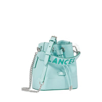 Mini sac seau Ninon en cuir grainé - Menthe & Emeraude