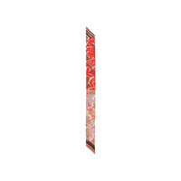 ‘Arty Flowers’ patterned silk headband - Multicoloured & Poppy
