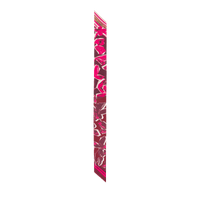 Bandeau à motif fleurs arty en soie - Multico Fuchsia