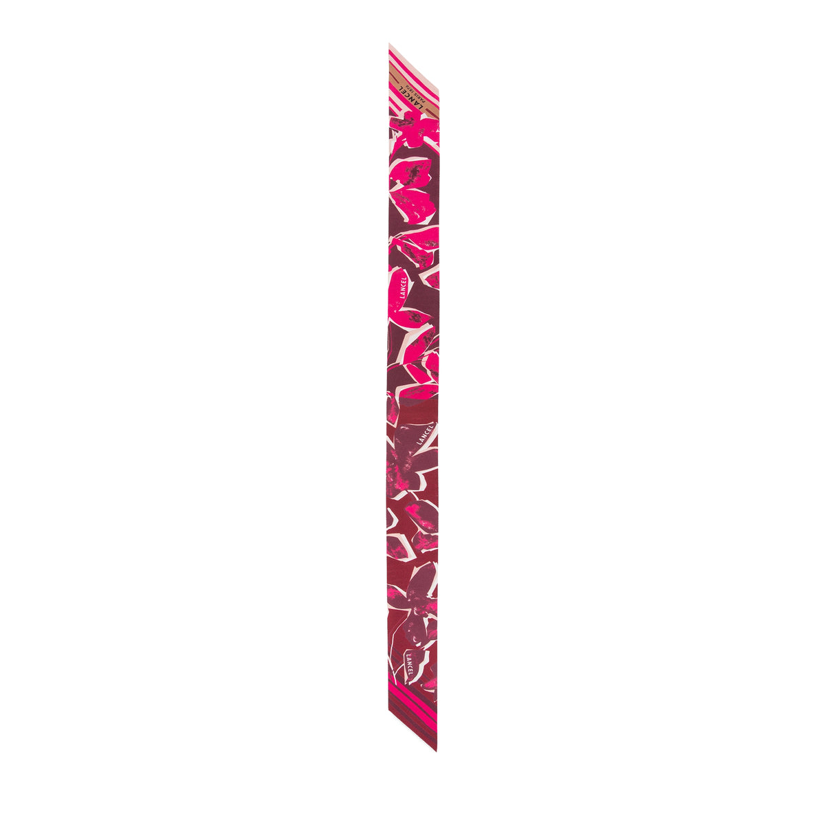Silk headband with an arty floral pattern - Multico Fuchsia