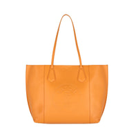 Sac cabas Ninon en cuir - Mandarine