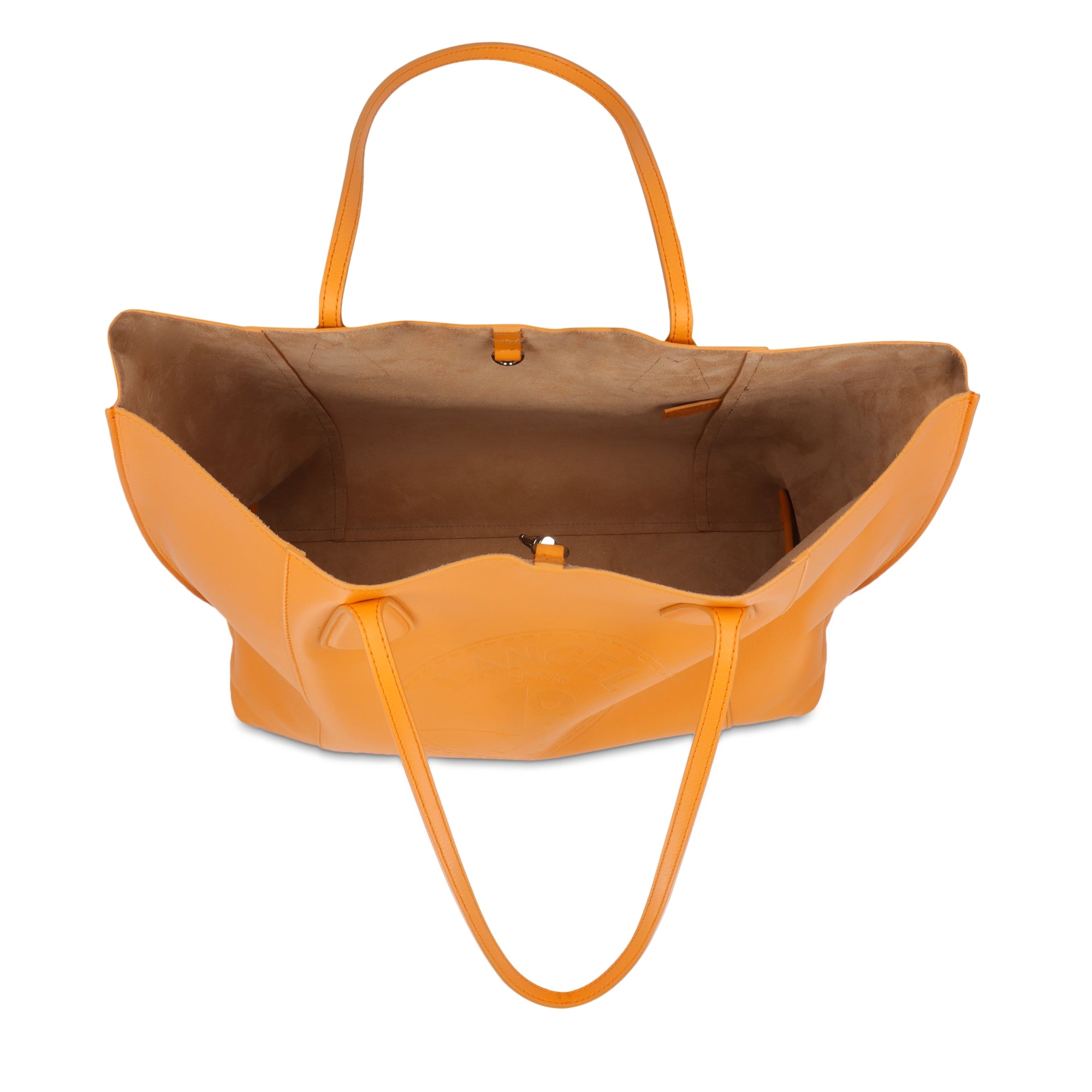 Sac cabas Ninon en cuir - Mandarine