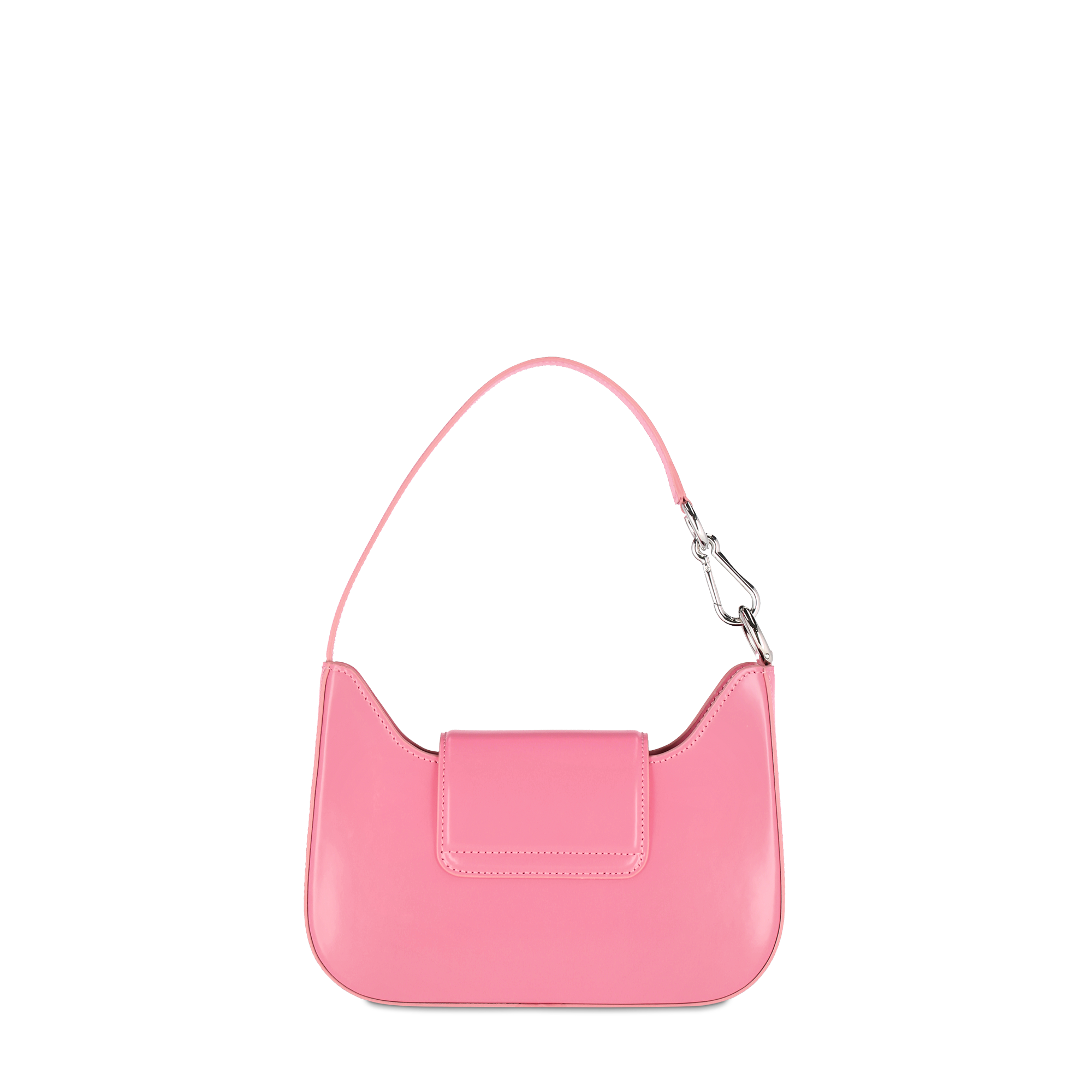 Sac mini baguette Sixtine en cuir lisse - Magnolia