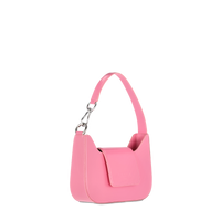 Sac mini baguette Sixtine en cuir lisse - Magnolia