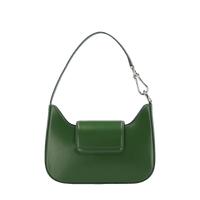 Sac mini baguette Sixtine en cuir lisse - Fougere