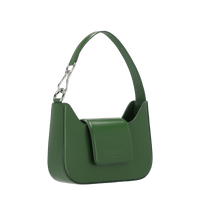 Sac mini baguette Sixtine en cuir lisse - Fougere