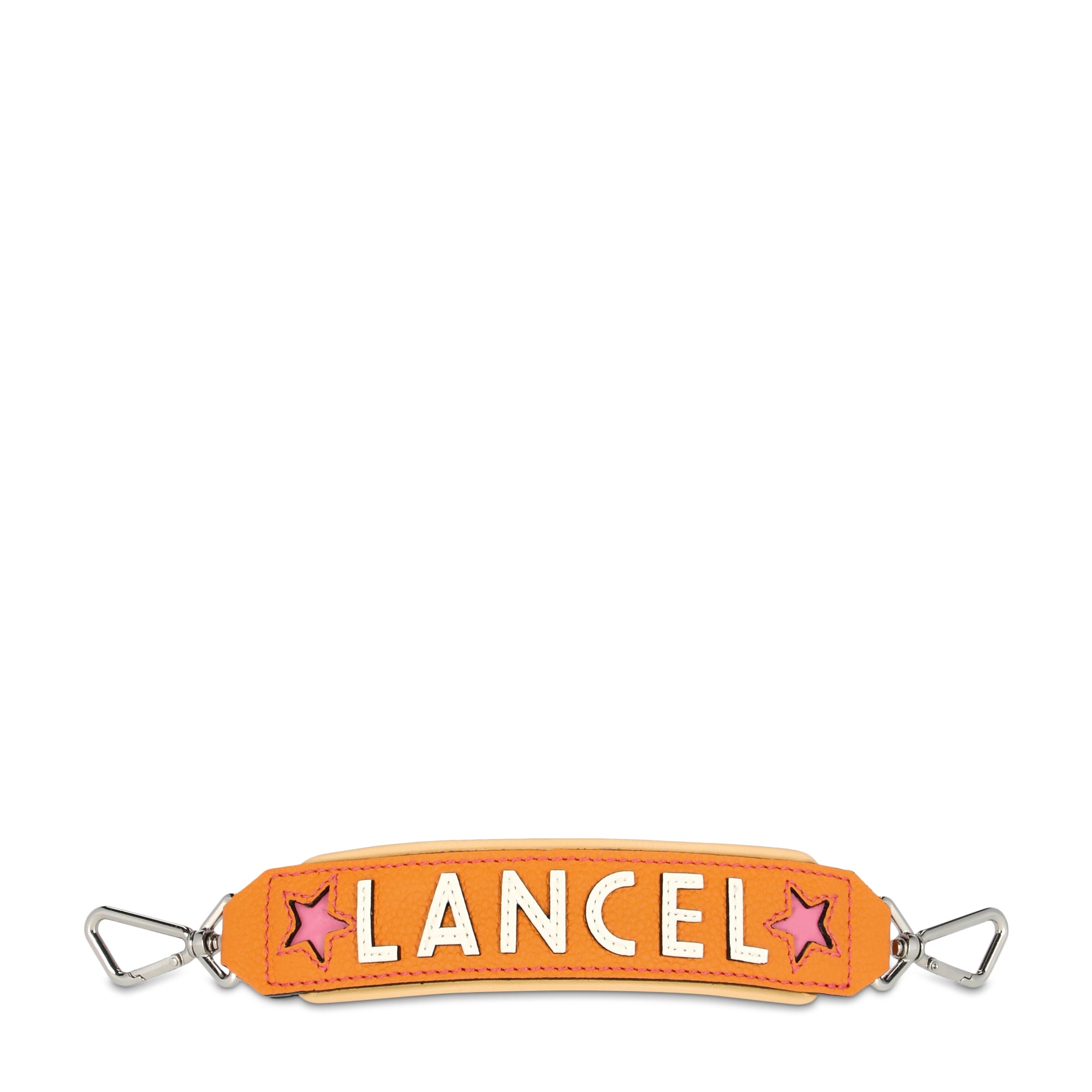 Lanière de sac amovible Ninon en cuir grainé - Multicolore Mandarine