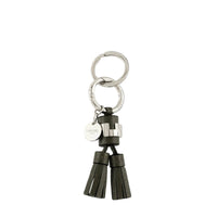 Porte-clés pompon duo Neo Carre en cuir - Kaki