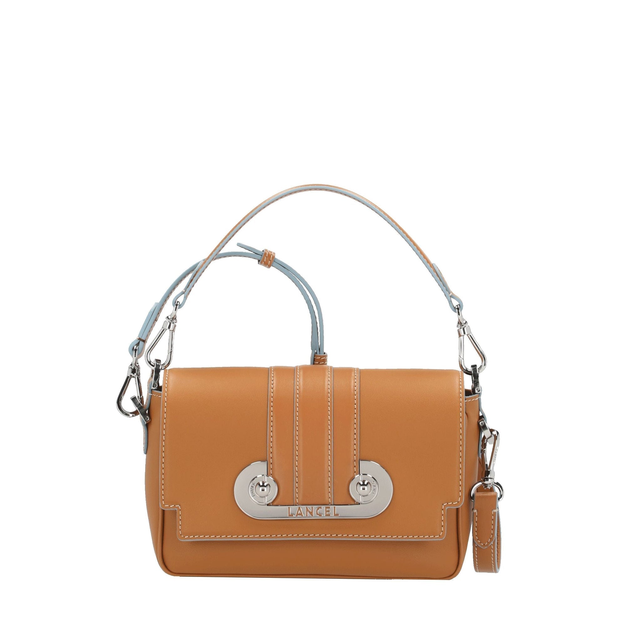 Petit sac Iris à rabat en cuir lisse - Camel