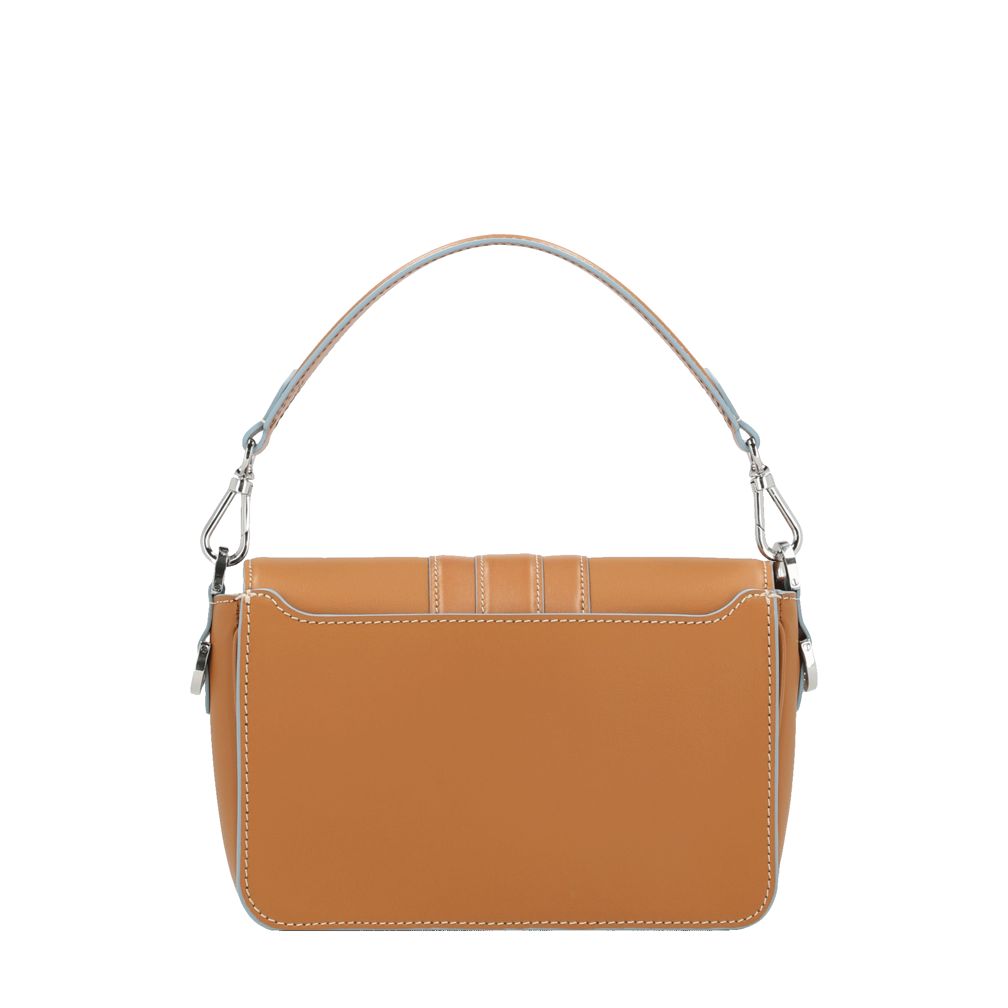 Petit sac Iris à rabat en cuir lisse - Camel