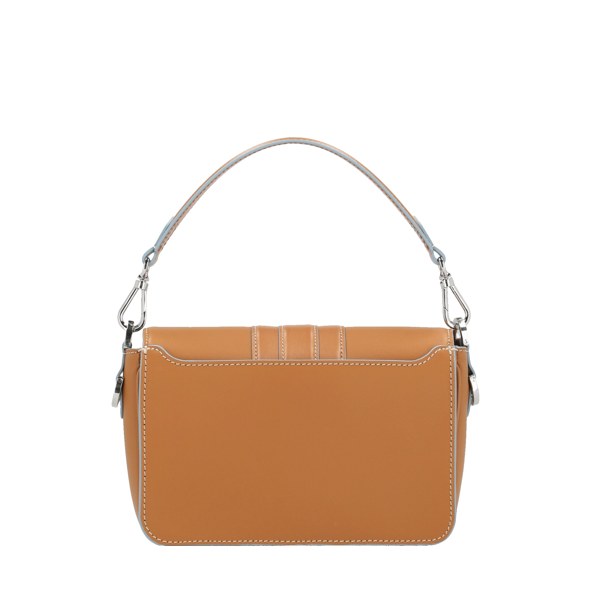 Petit sac Iris à rabat en cuir lisse - Camel