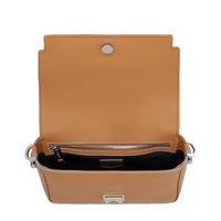 Petit sac Iris à rabat en cuir lisse - Camel