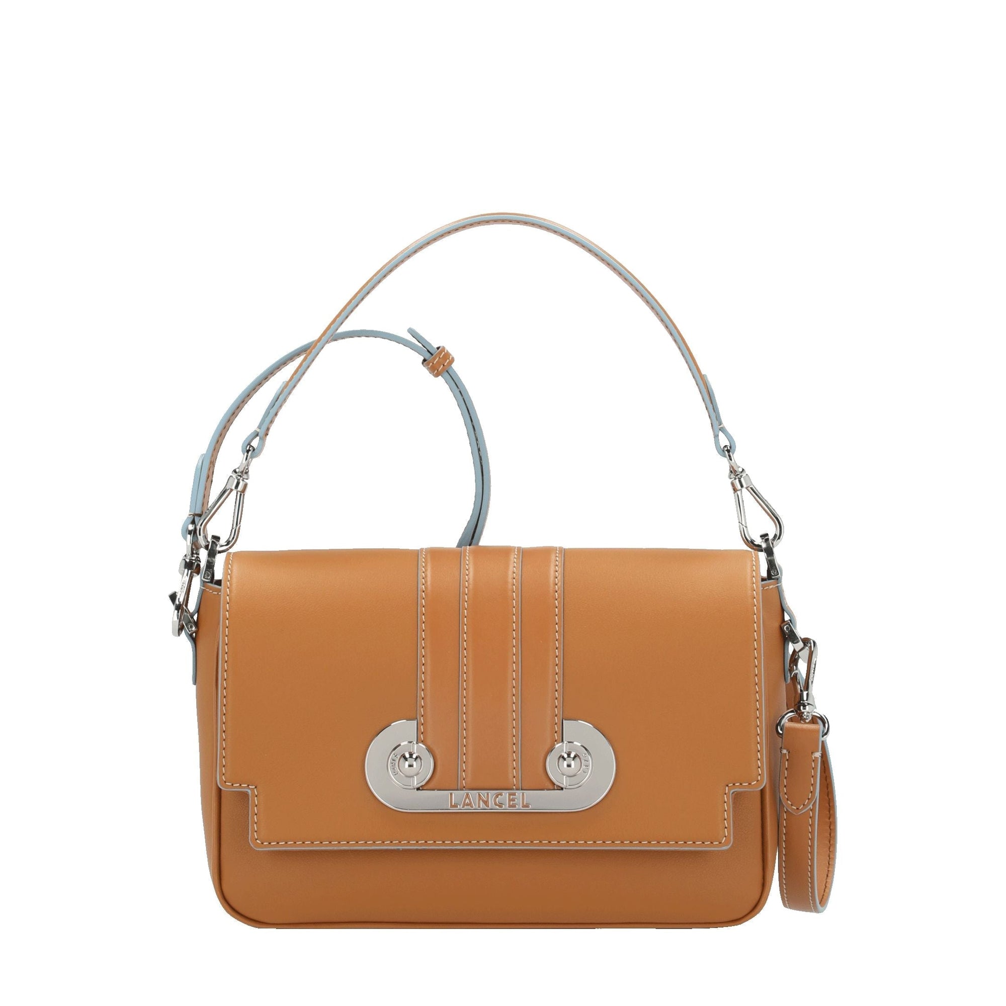 Sac Iris à rabat en cuir lisse - Camel