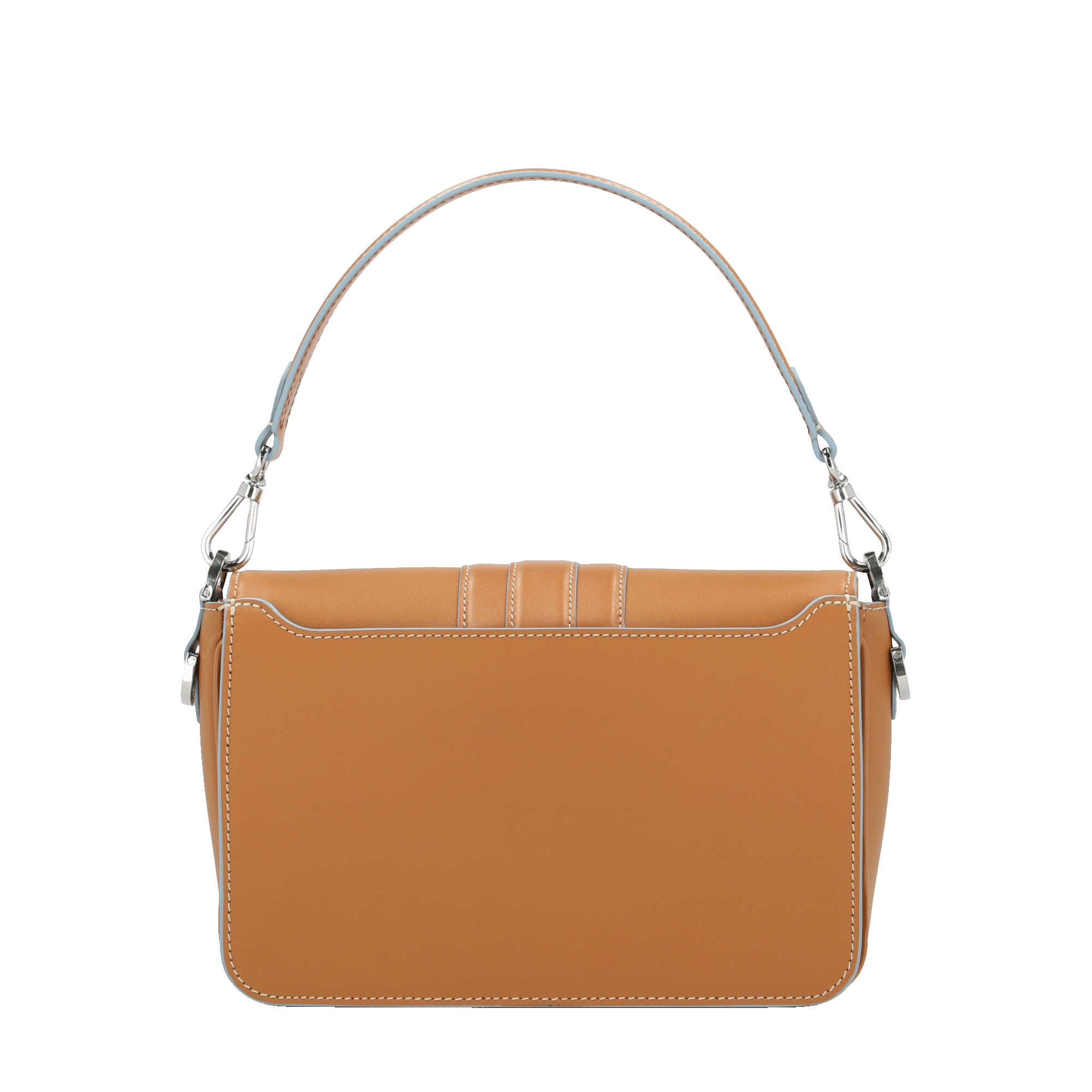 Sac Iris à rabat en cuir lisse - Camel