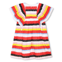 Robe à manches courtes en broderie anglaise - Multicolor