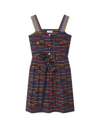 Robe à bretelles en popeline avec poches - Multico