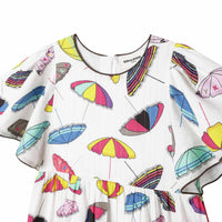 Robe en popeline Parasols - Offwhite