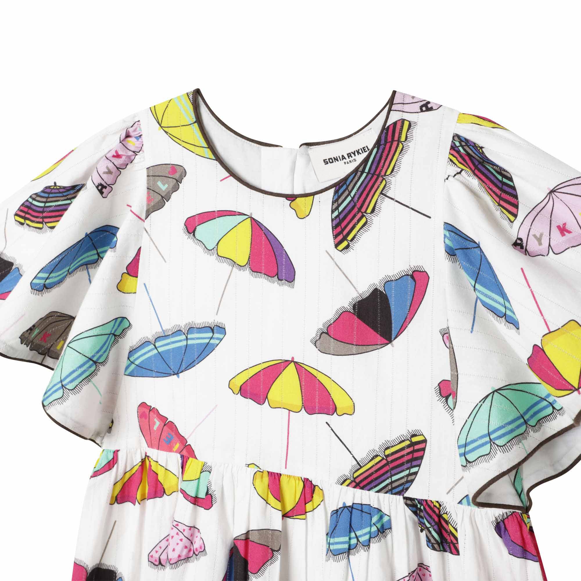 Robe en popeline Parasols - Offwhite